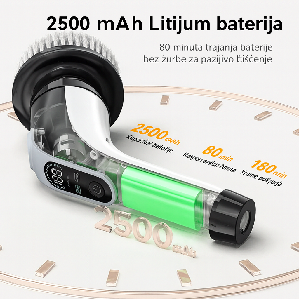 9 u 1 Električna Rotirajuća Četka za Čišćenje