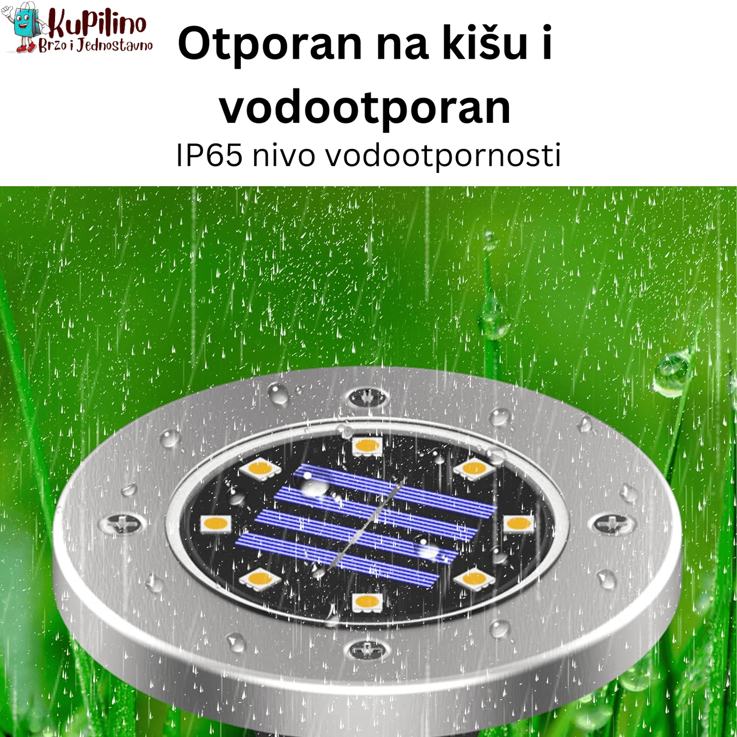 LED Solarni Disk 4 Komada u Pakovanju